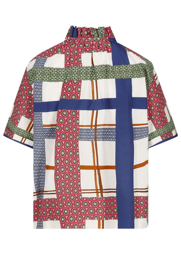 Luis Trenker Blusa a maniche corte con stampa colorata modello Lufiore Ritorno libero