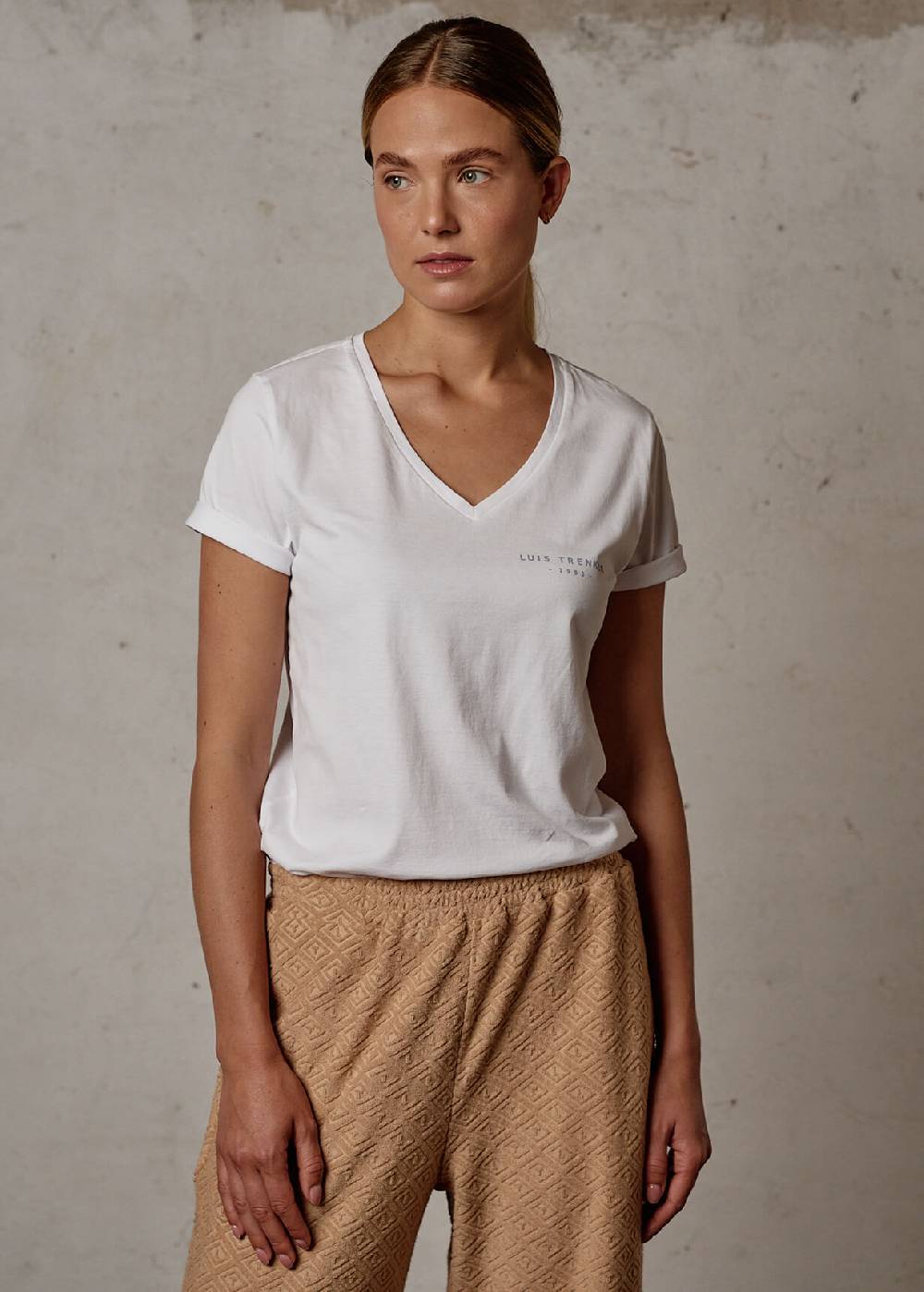 Luis Trenker T-shirt basic in cotone modello Lucarla ACQUISTA ORA