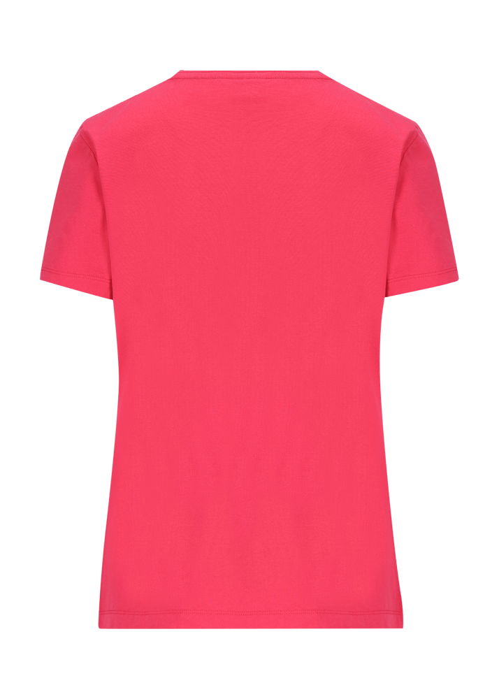 Luis Trenker T-shirt con logo ricamato e stampa "Kosmopolit" Promozione temporanea