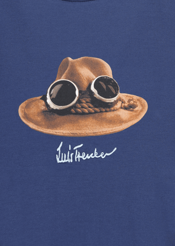 Luis Trenker T-shirt con grafica iconica raffigurante "Il Cappello" Sostegno trimestrale