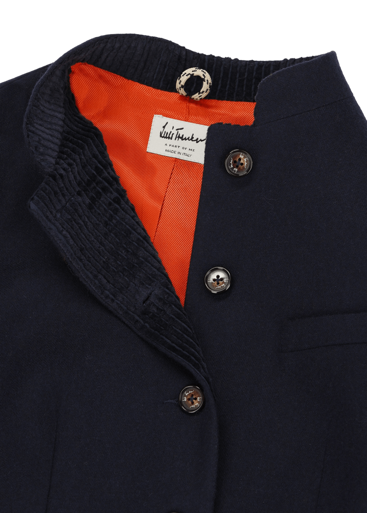 Luis Trenker Blazer di flanella con maniche lavorate a maglia modello Luranda Officina