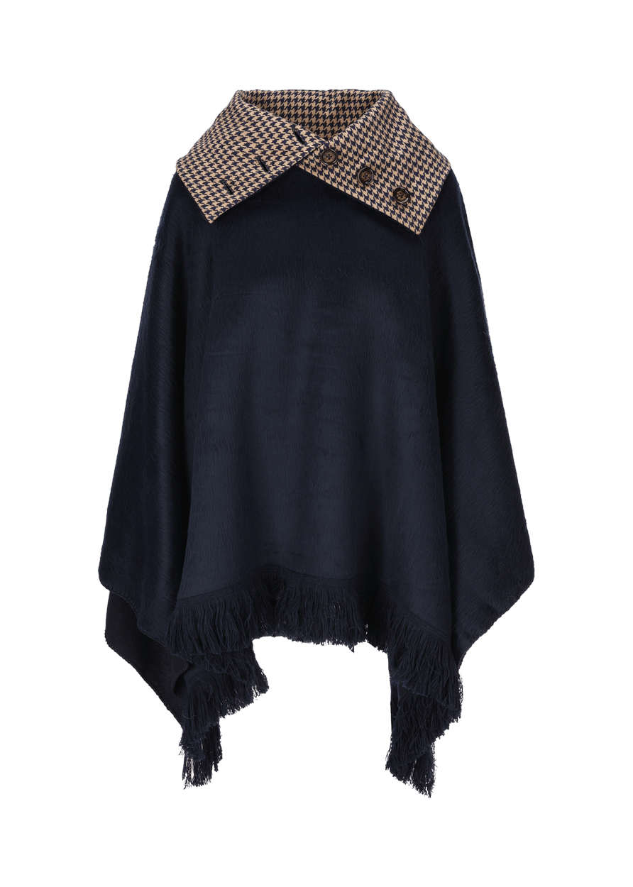 Luis Trenker Poncho con frange modello Lupiera Limitato a 3 giorni