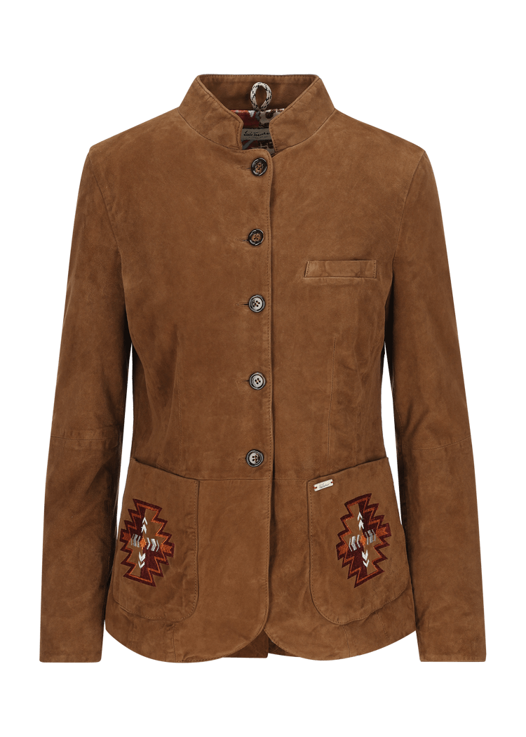 Luis Trenker Giacca in pelle scamosciata modello Luranda Black Friday Prezzi