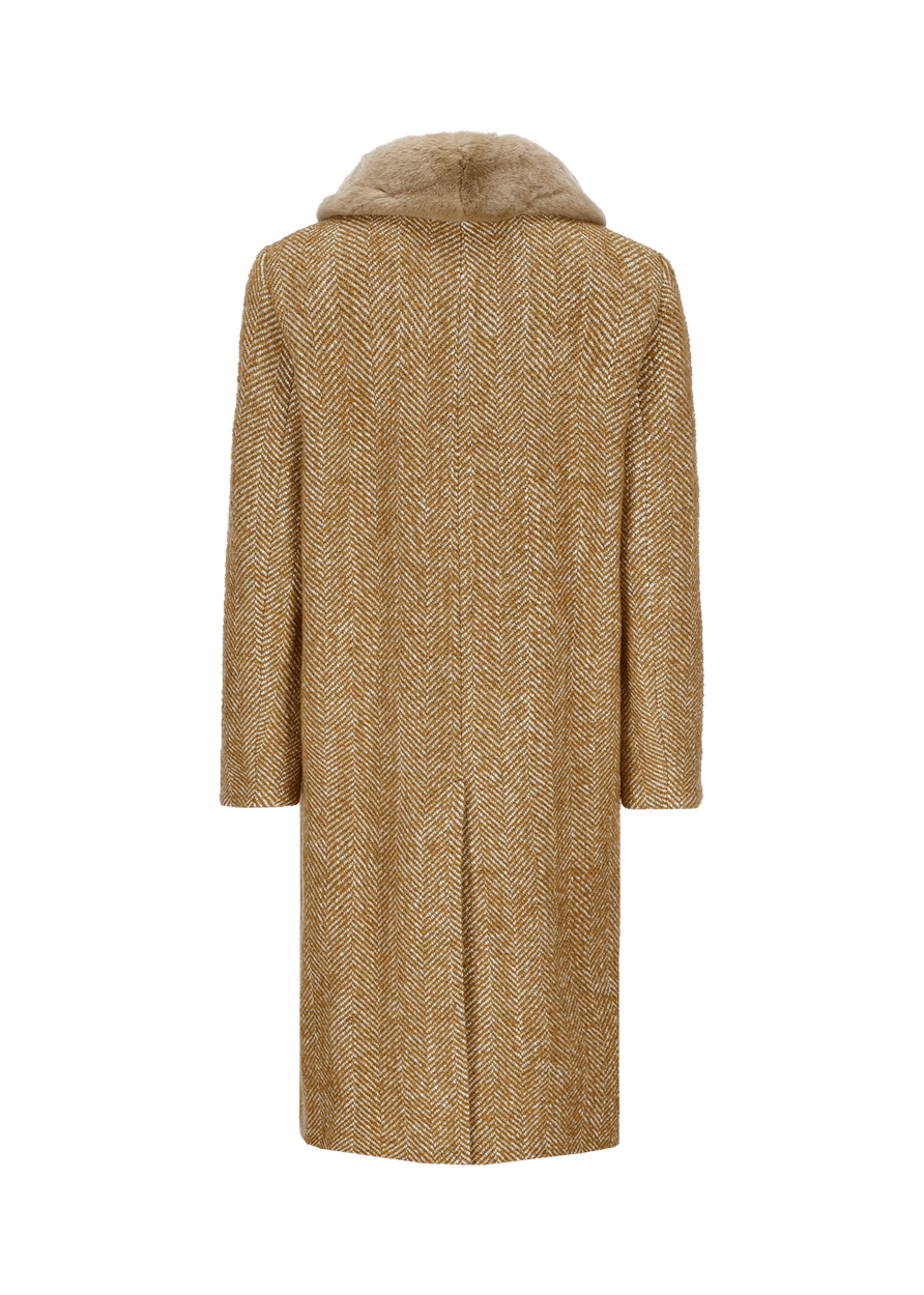 Luis Trenker Cappotto con collo di pelliccia modello Ludani In vendita