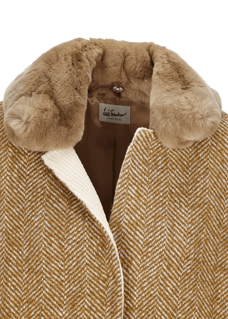 Luis Trenker Cappotto con collo di pelliccia modello Ludani In vendita