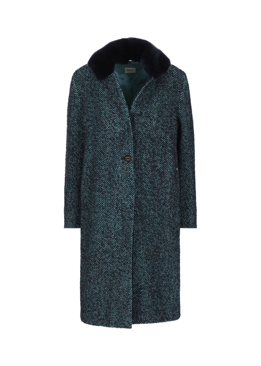 Luis Trenker Cappotto con collo di pelliccia modello Ludani Duty-free