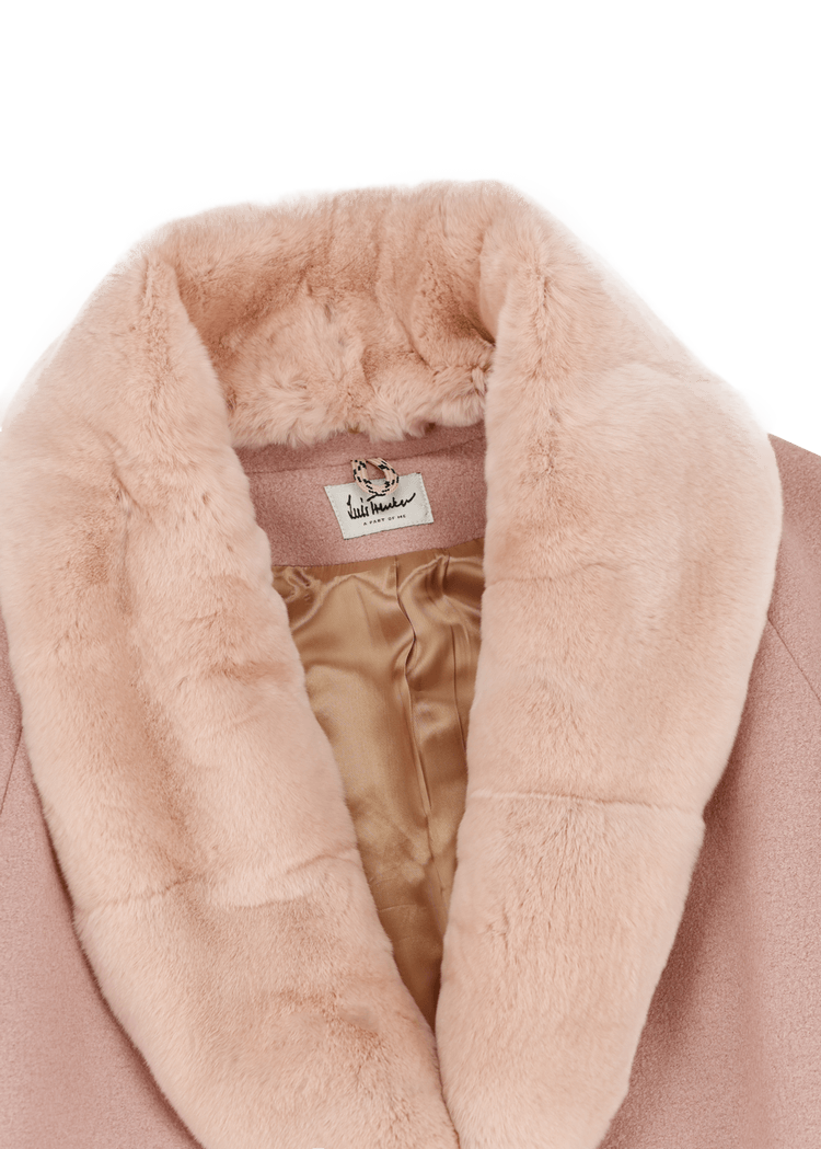 Luis Trenker Cappotto in lana cotta con collo di pelliccia modello Lufrida 2025