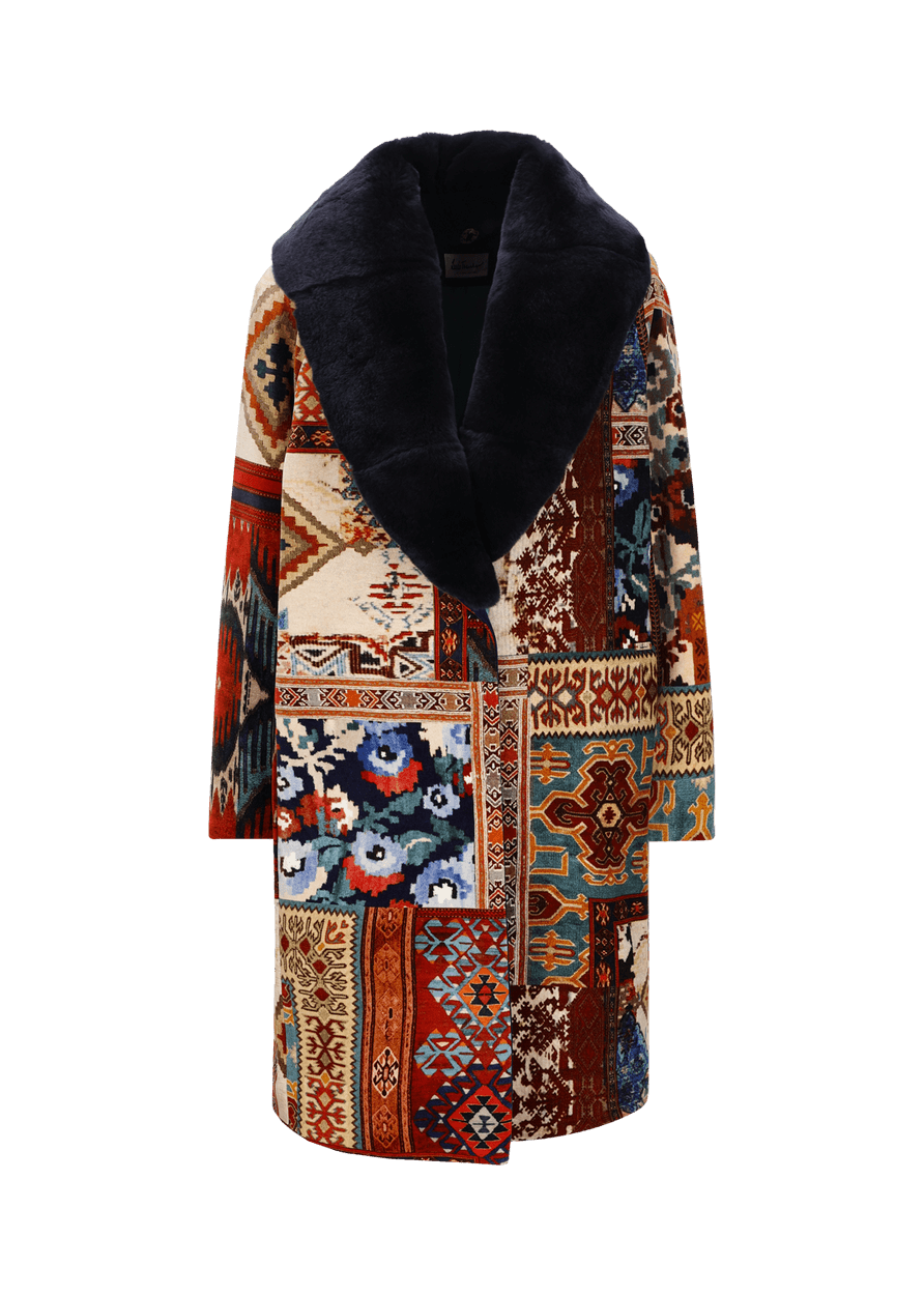 Luis Trenker Cappotto in velluto con collo di pelliccia modello Lufrida In Linea