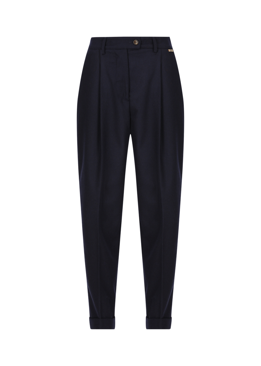 Luis Trenker Pantaloni carrot fit in flanella modello Luloretta