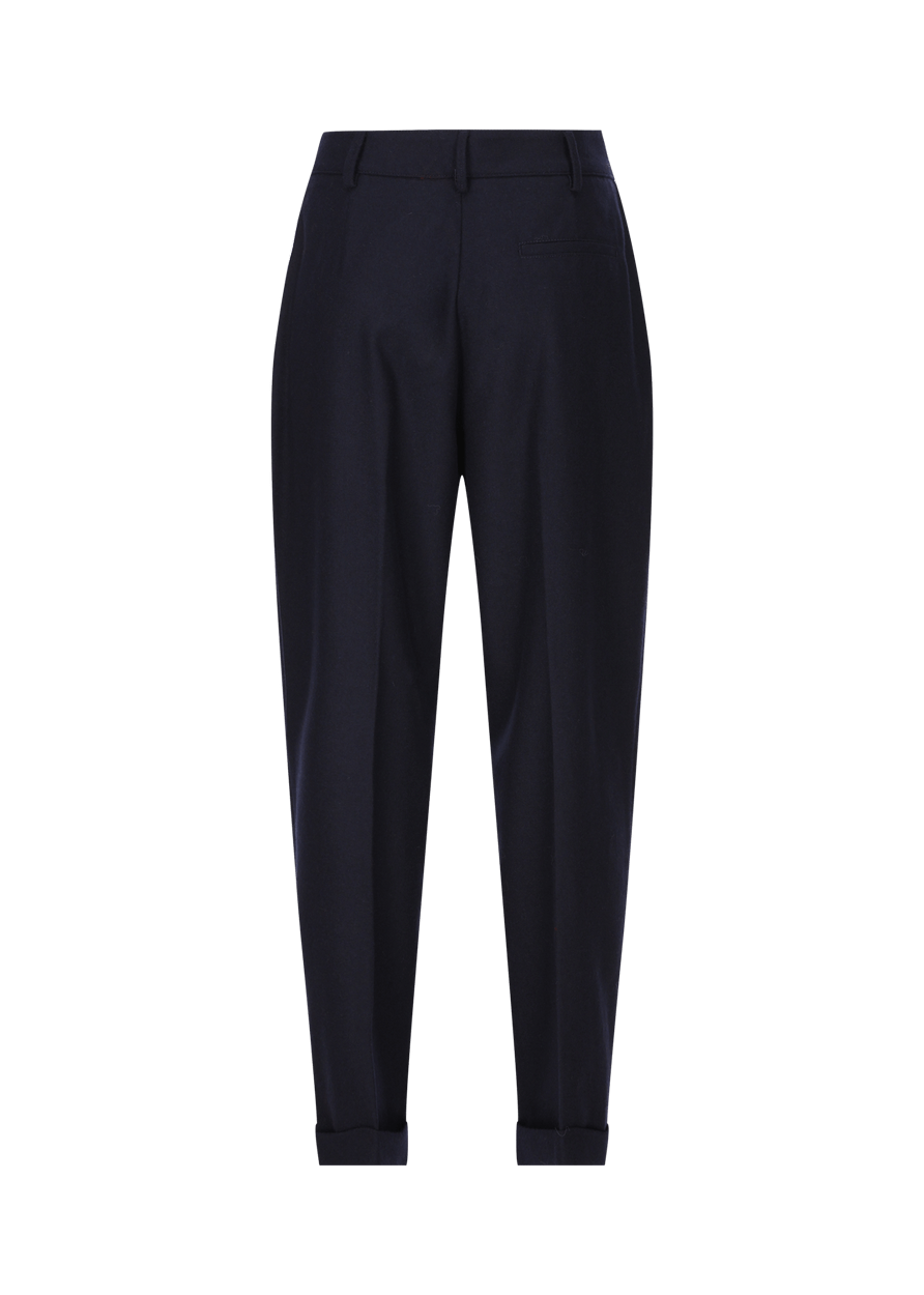 Luis Trenker Pantaloni carrot fit in flanella modello Luloretta Prezzo Ridotto
