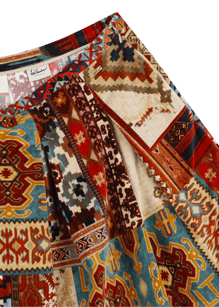 Luis Trenker Gonna in velluto con stampa modello Luklaudia Online