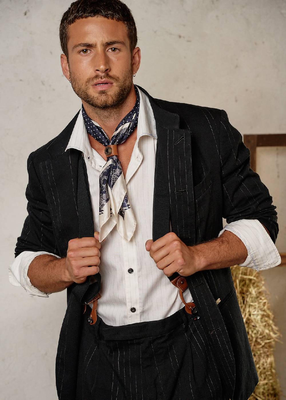 Luis Trenker Blazer con motivo gessato modello Lusandretto Negozio online di fabbrica