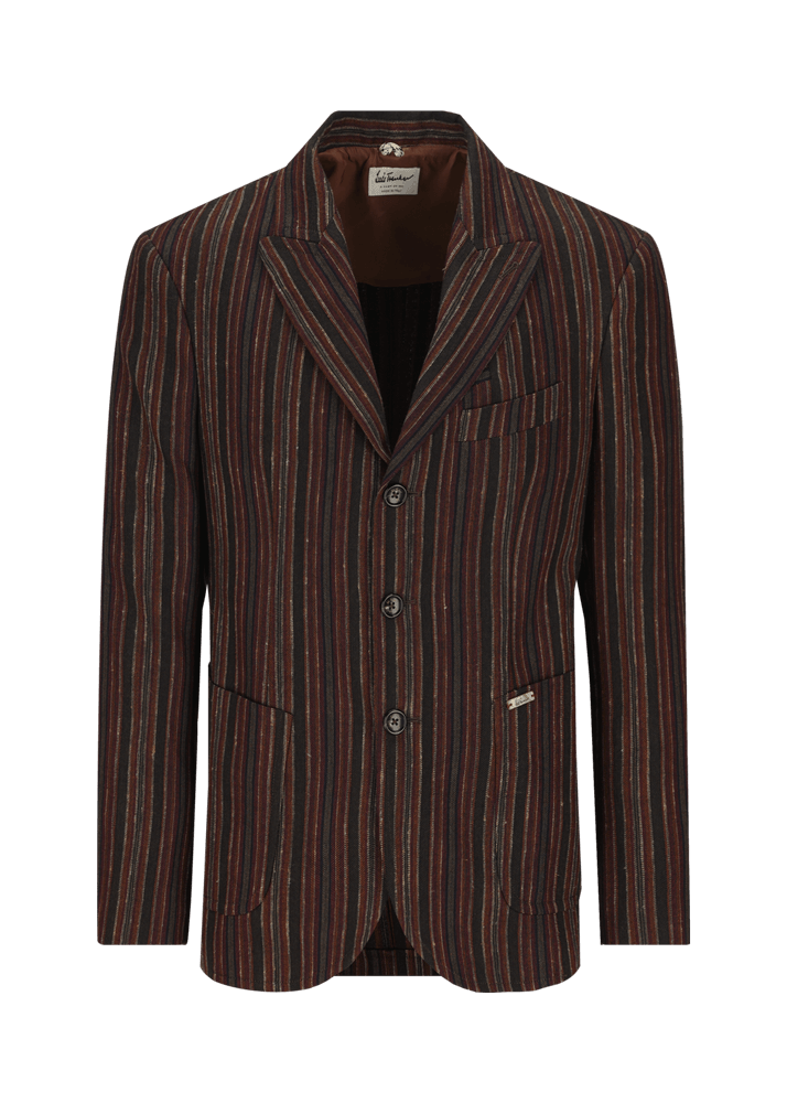 Luis Trenker Blazer con motivo a righe modello Lustefan Smaltimento dello stoccaggio