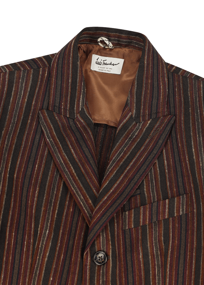 Luis Trenker Blazer con motivo a righe modello Lustefan Smaltimento dello stoccaggio