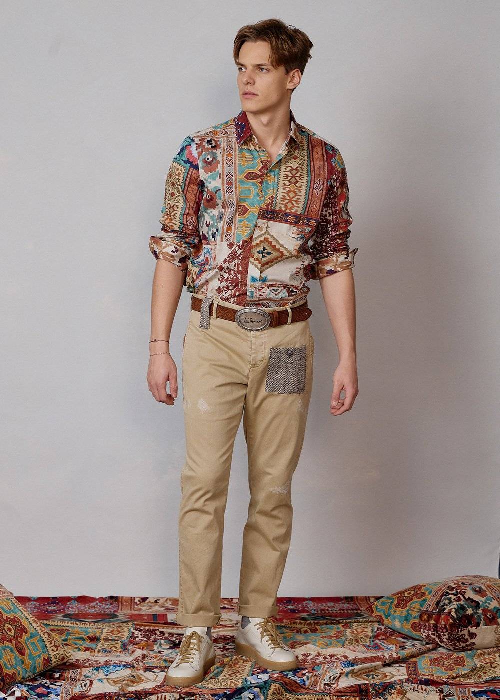 Luis Trenker Camicia con stampa modello Lubodo Prezzo basso