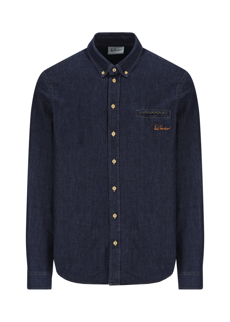 Luis Trenker Camicia button down in denim modello Lubenzio Ritorno libero