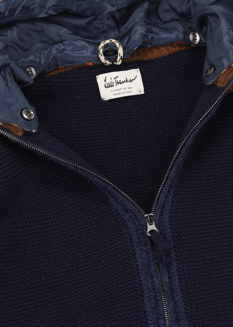 Luis Trenker Cardigan con cappuccio modello Lutor In vendita