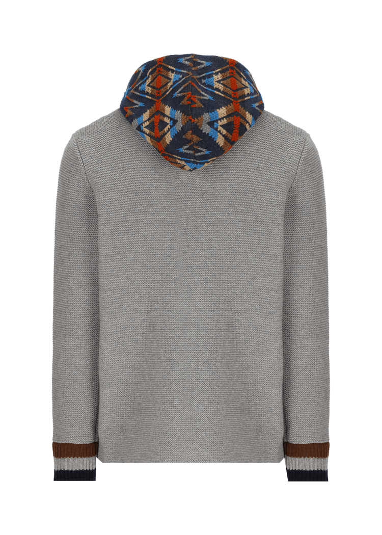 Luis Trenker Cardigan con cappuccio modello Lutor Duty-free