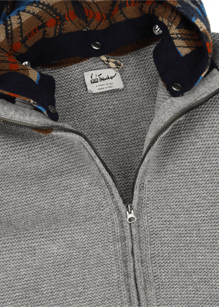 Luis Trenker Cardigan con cappuccio modello Lutor Duty-free
