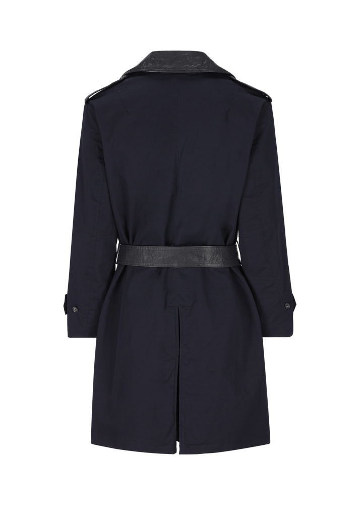 Luis Trenker Trench con dettagli in pelle modello Lufelipe Italy