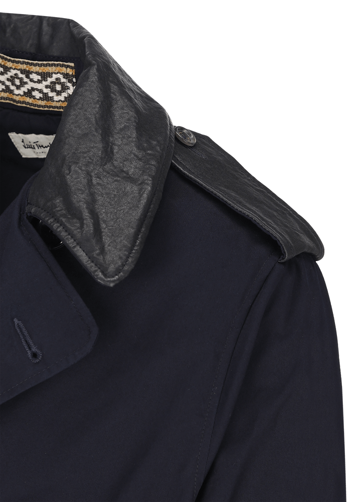 Luis Trenker Trench con dettagli in pelle modello Lufelipe Italy