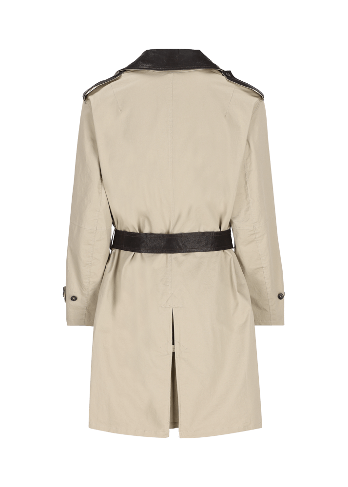 Luis Trenker Trench con dettagli in pelle modello Lufelipe Italia