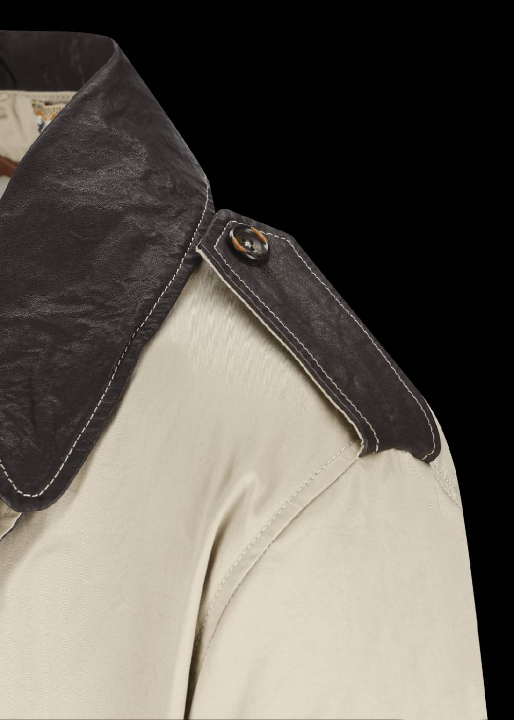 Luis Trenker Trench con dettagli in pelle modello Lufelipe Italia