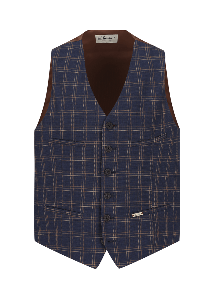 Luis Trenker Gilet con motivo a quadretti modello Lusebastian Promozione