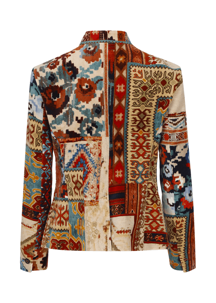 Luis Trenker Blazer in velluto con stampa modello Luranda Offerta