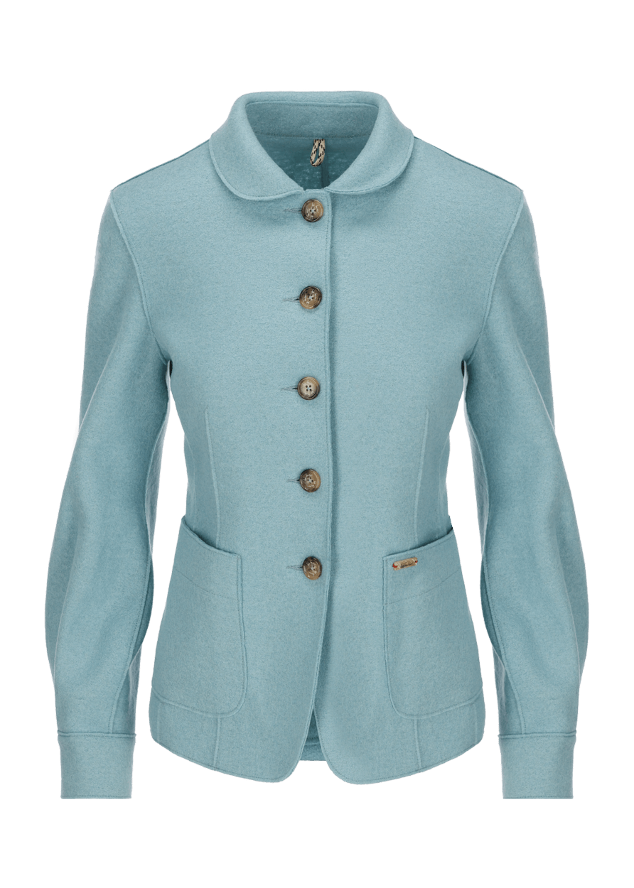 Luis Trenker Blazer in lana cotta con colletto alla Peter Pan modello Lurita Saldi Di Fabbrica