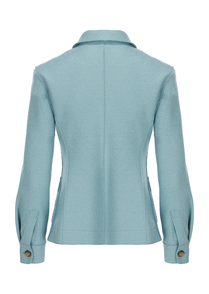 Luis Trenker Blazer in lana cotta con colletto alla Peter Pan modello Lurita Saldi Di Fabbrica