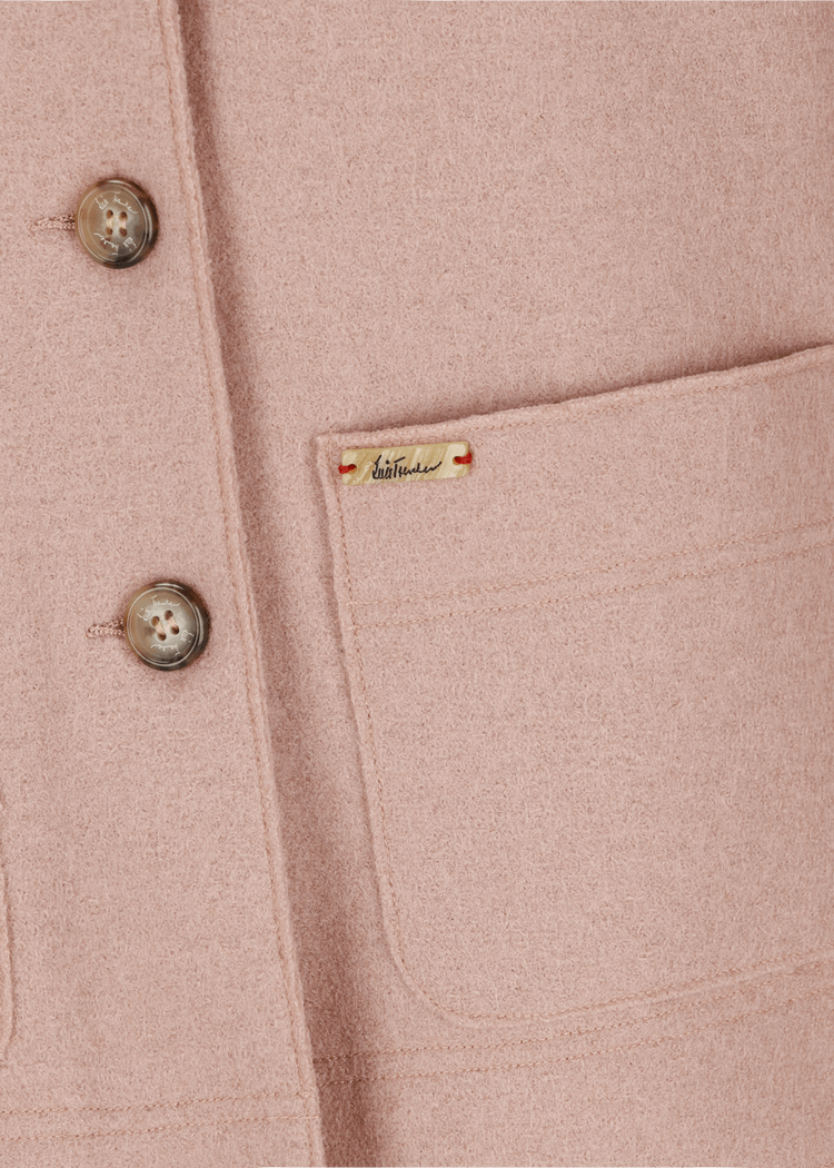 Luis Trenker Blazer in lana cotta con collo in pelliccia modello Luroberta Moda