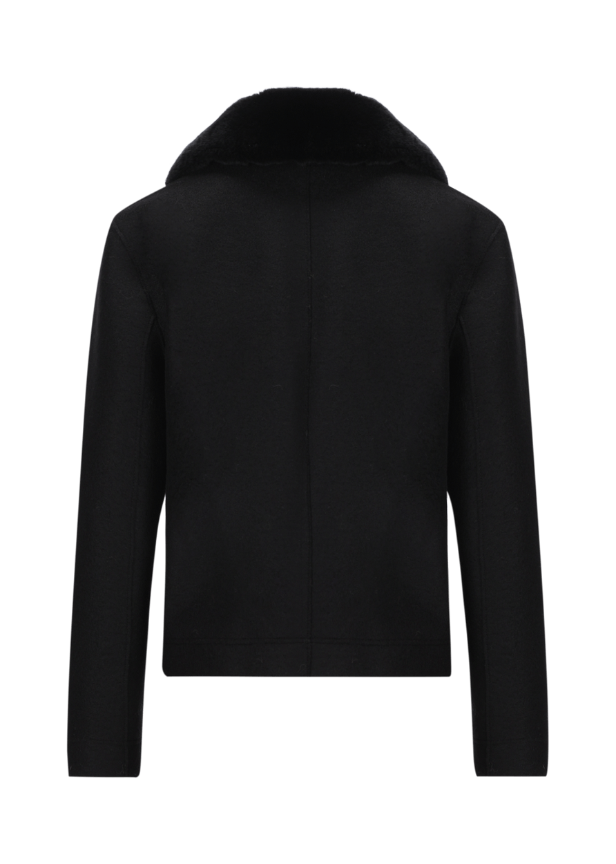 Luis Trenker Blazer in lana cotta con collo in pelliccia modello Luroberta Spedizione gratuita