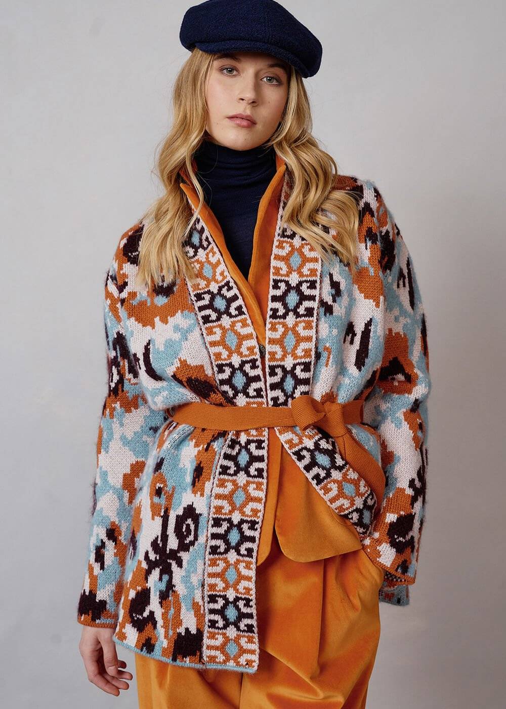 Luis Trenker Cardigan in maglia con cintura modello Luaisha Sconto di tempo limitato