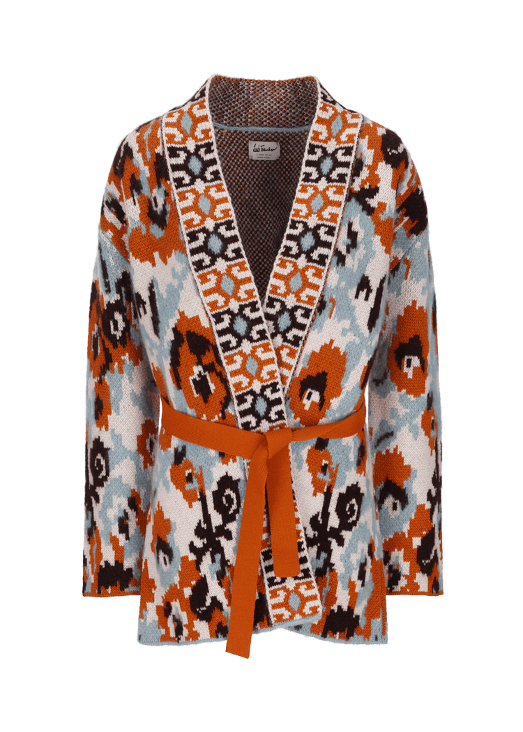 Luis Trenker Cardigan in maglia con cintura modello Luaisha Sconto di tempo limitato