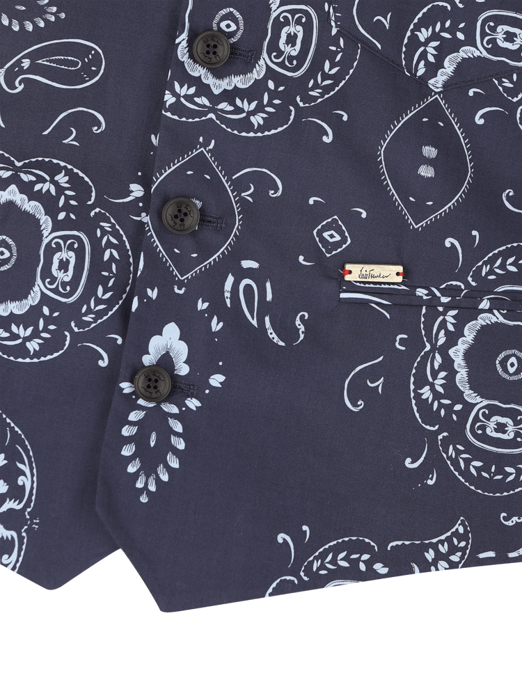 Luis Trenker Gilet con stampa bandana modello Luselim Flash Sale