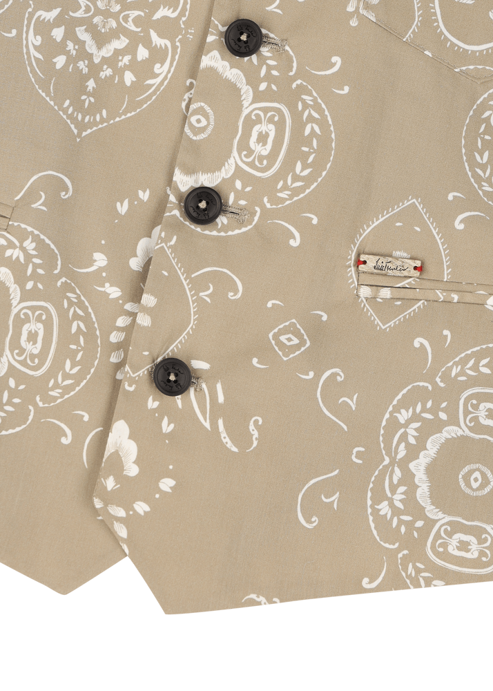 Luis Trenker Gilet con stampa bandana modello Luselim Fornitura limitata