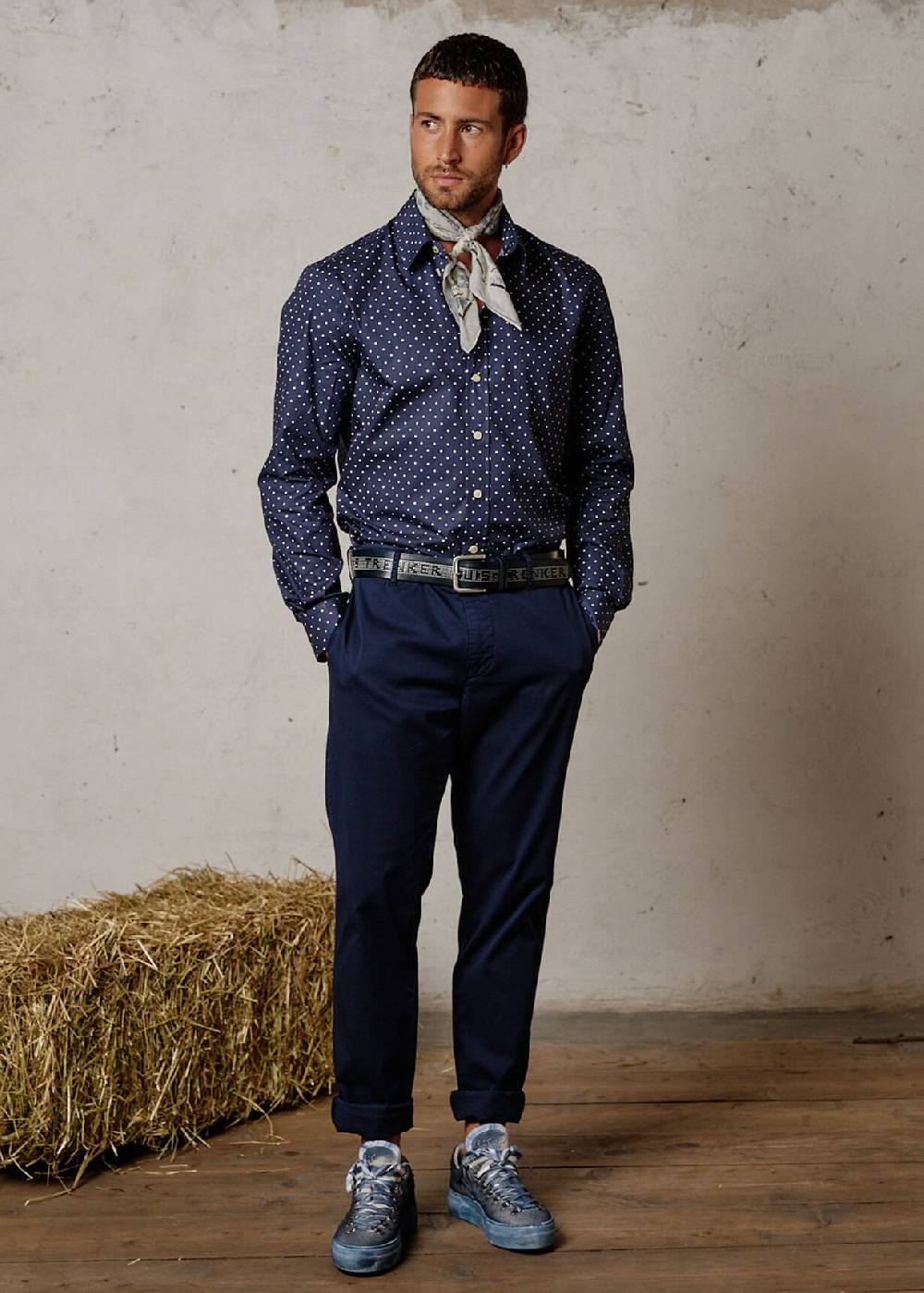 Luis Trenker Pantaloni chino in cotone elasticizzato modello Lubono