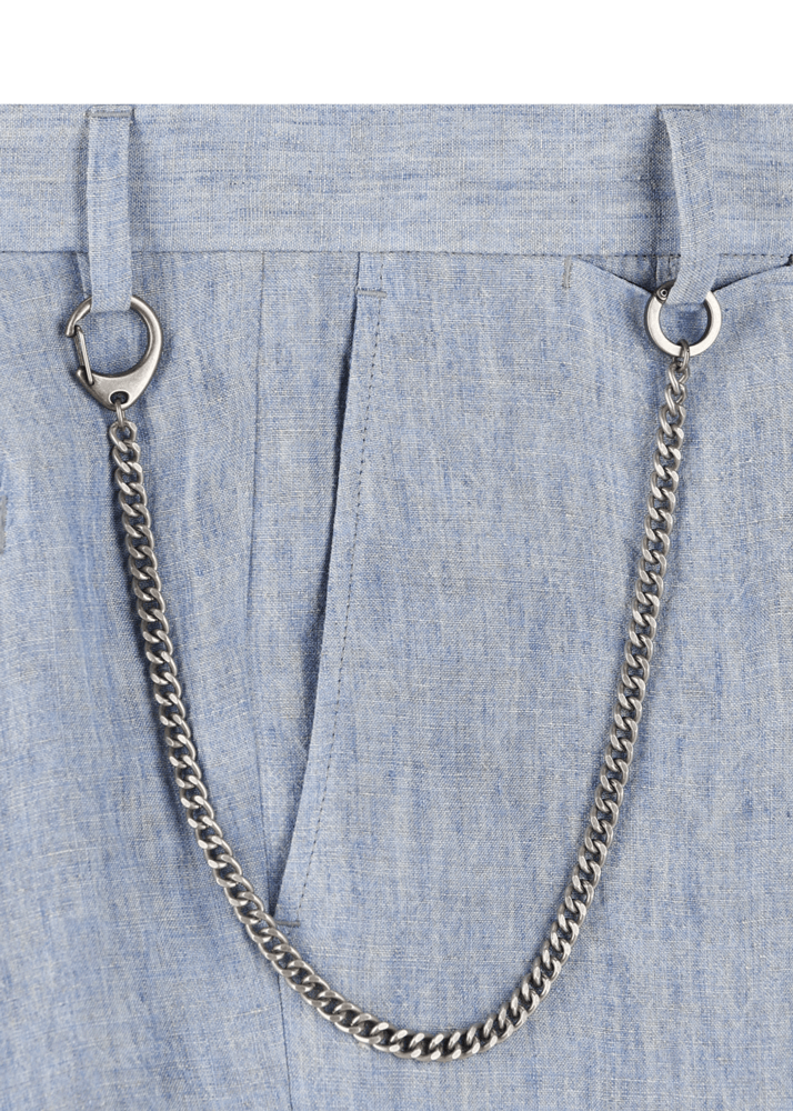 Luis Trenker Pantaloni chino in puro lino modello Lubruneu Offerta San Valentino