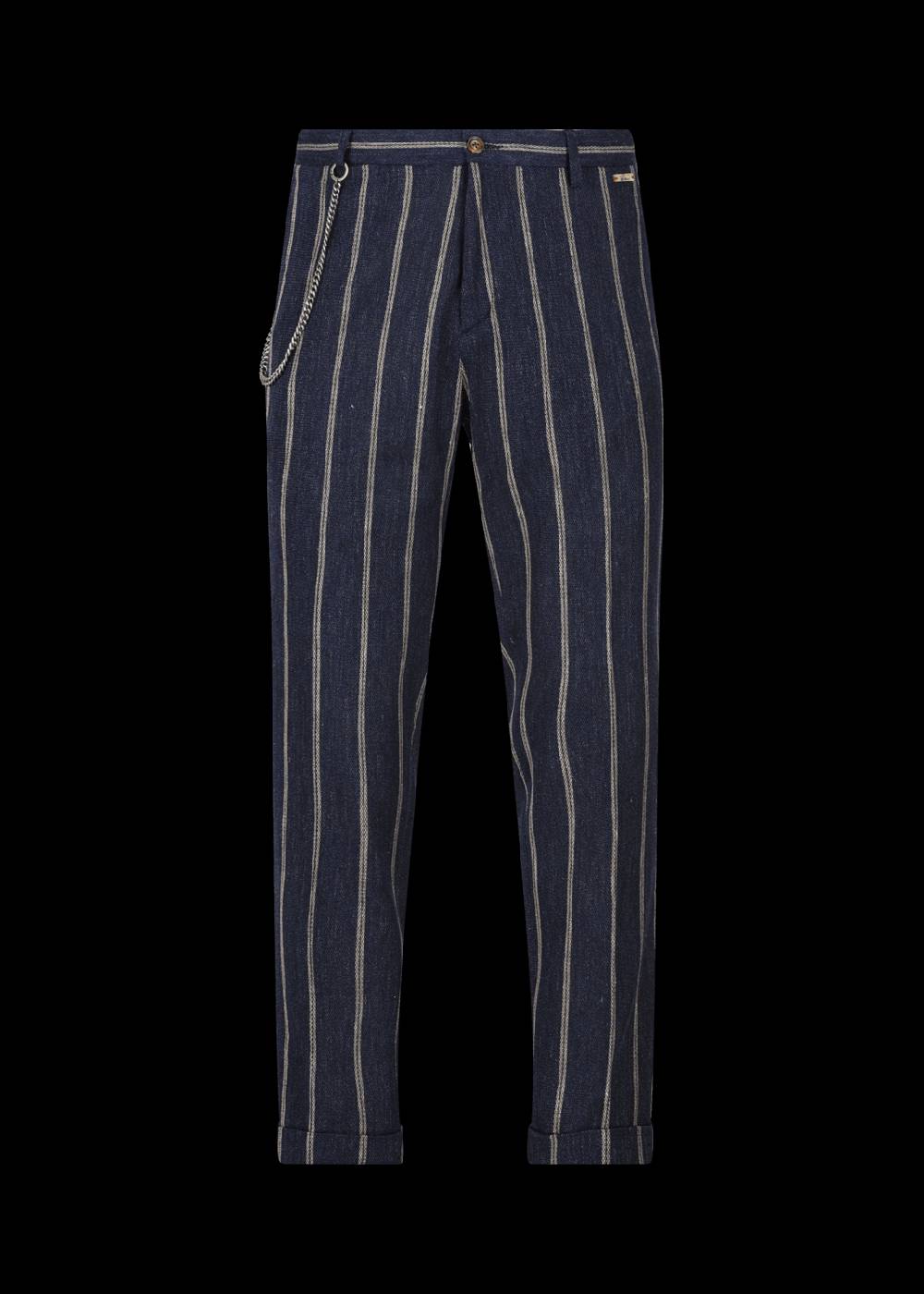 Luis Trenker Pantaloni chino con motivo gessato modello Lubruneu Lightning offer