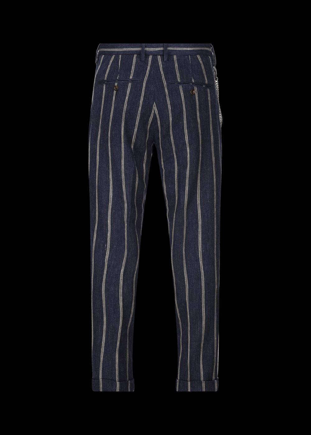 Luis Trenker Pantaloni chino con motivo gessato modello Lubruneu Lightning offer