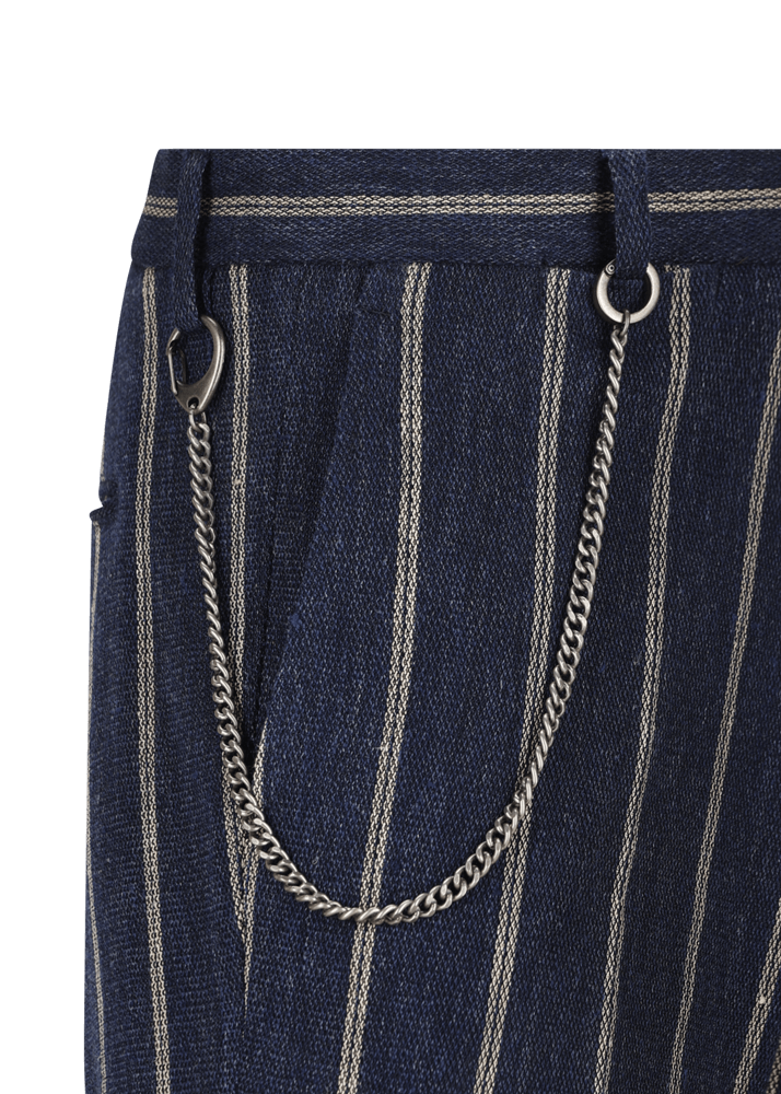 Luis Trenker Pantaloni chino con motivo gessato modello Lubruneu Lightning offer