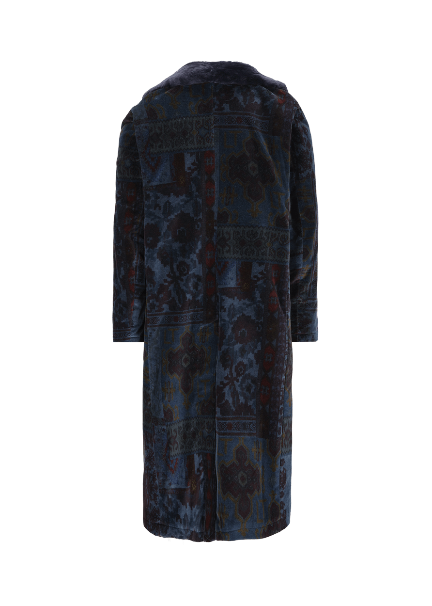 Luis Trenker Cappotto in velluto con collo in pelliccia modello Lusamir Sostegno trimestrale