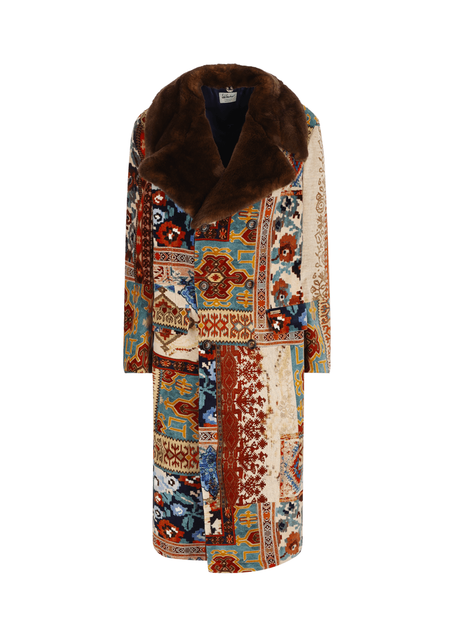 Luis Trenker Cappotto in velluto con collo in pelliccia modello Lusamir Fino al 55% di sconto