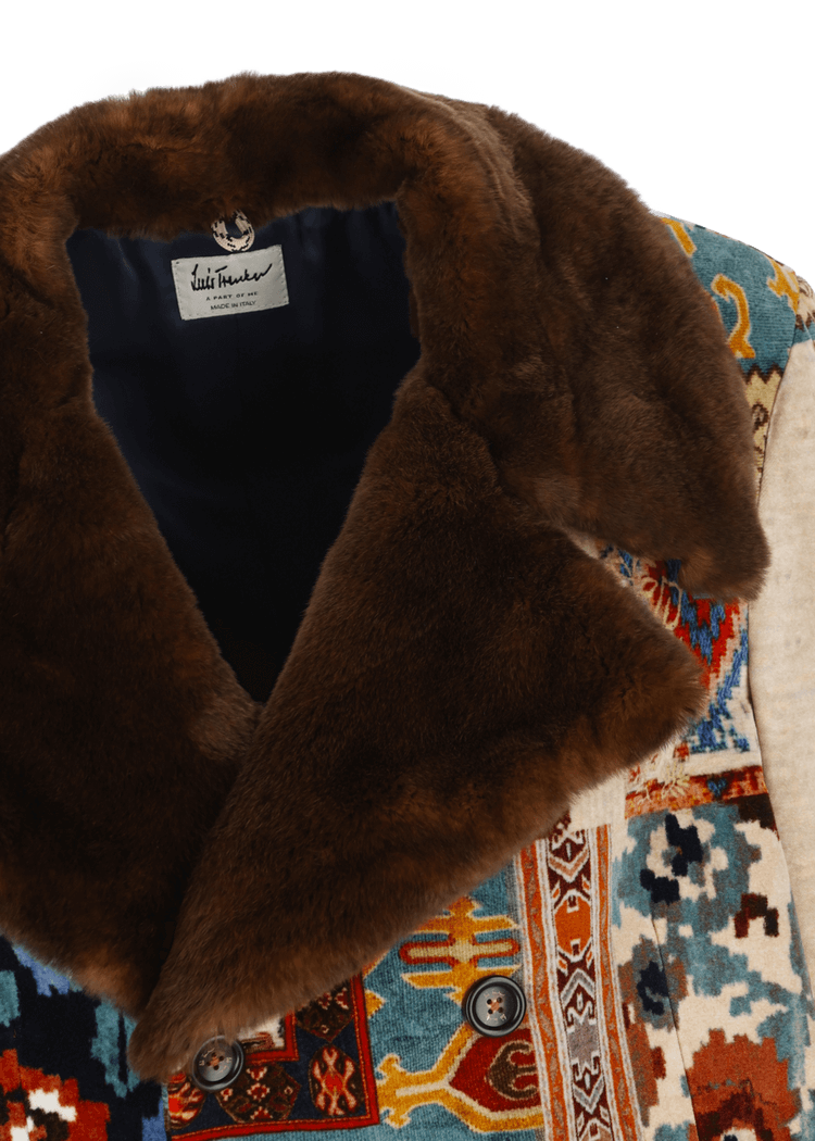 Luis Trenker Cappotto in velluto con collo in pelliccia modello Lusamir Fino al 55% di sconto
