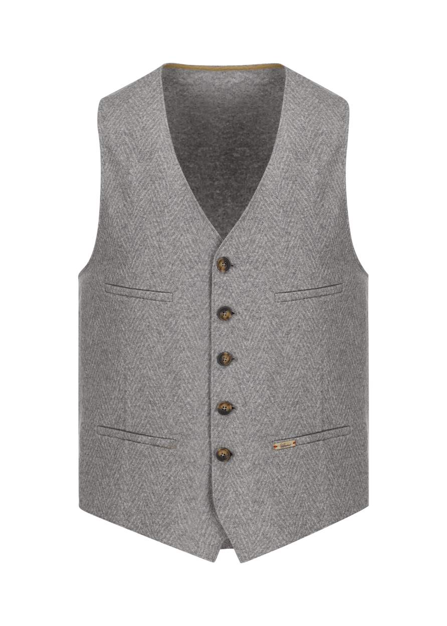Luis Trenker Gilet in lana cotta modello Lusebastian Esporta salva
