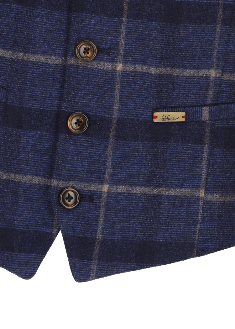 Luis Trenker Gilet con motivo a quadri modello Lusebastian Duty-free