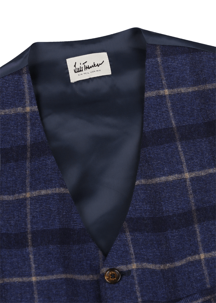 Luis Trenker Gilet con motivo a quadri modello Lusebastian Duty-free