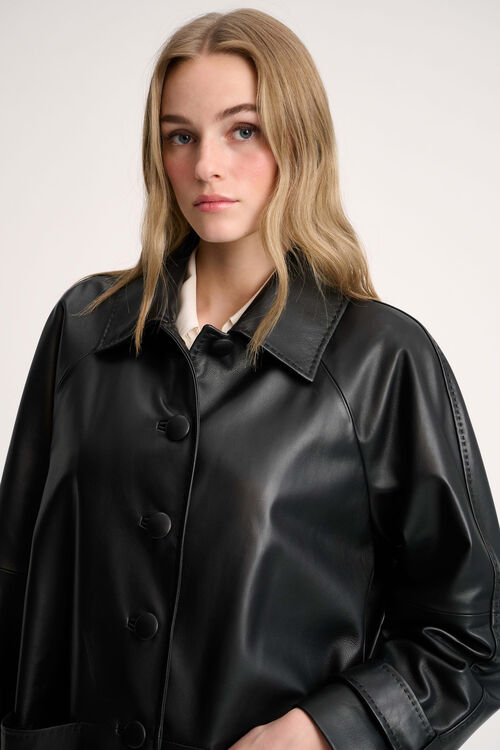 Luisa Spagnoli Superbo - Cappotto in pelle Negozio online di fabbrica