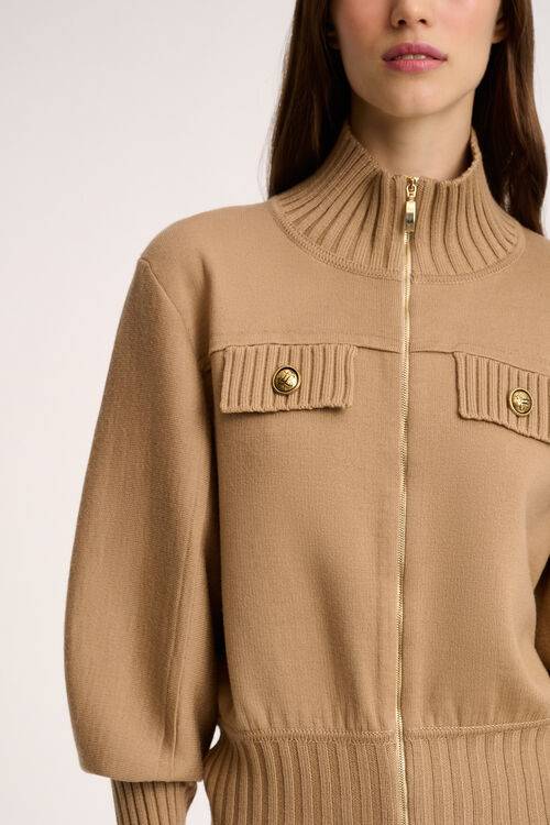 Luisa Spagnoli Merlo - Giacca bomber in maglia Grandi sconti